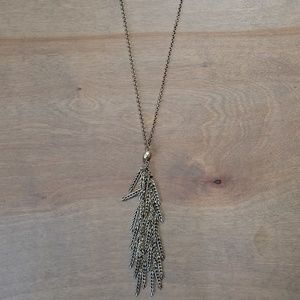 Lucky Brand gold waterfall wheat necklace